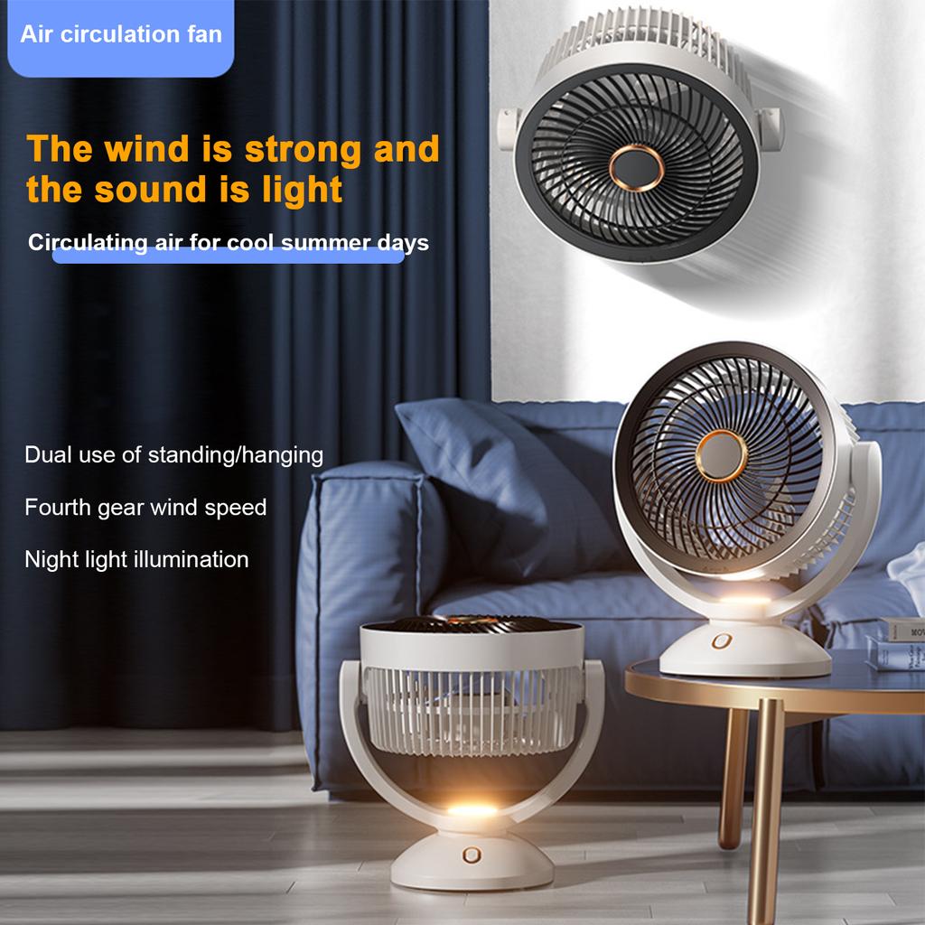 Electric Cooling  fant   Circulating Desk Fan for   Use with Night Light