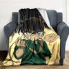 1pc Detective Conan Flannel Throw Blanket - HD Printed Lightweight Soft Warm All-Season Blanket for Sofa, Bed, Travel, Camping - Machine Washable039