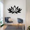 Black Metal Lotus Flower Wall Art Minimalist Modern Home Decor