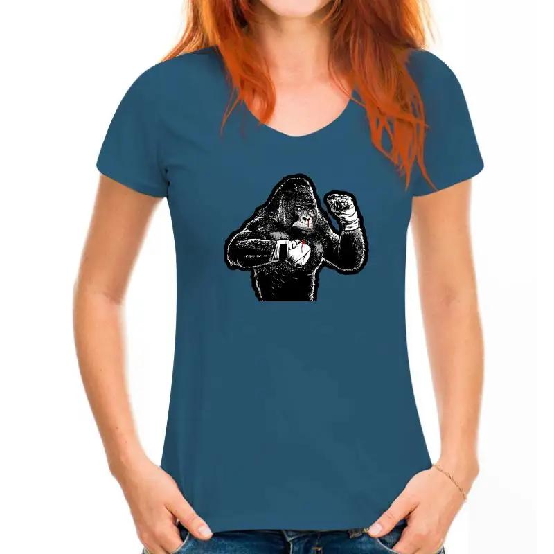 BOXING GORILLIA Mashup Ship Dtg Tops Tee T Shirt Tees Birthday Gift Tops T-Shirt