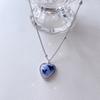 Colorful Butterfly Rabbit Collar Chain Cute Heart Pendant Necklace for Girls Sweet Heart Clavicle Chain Jewelry Women