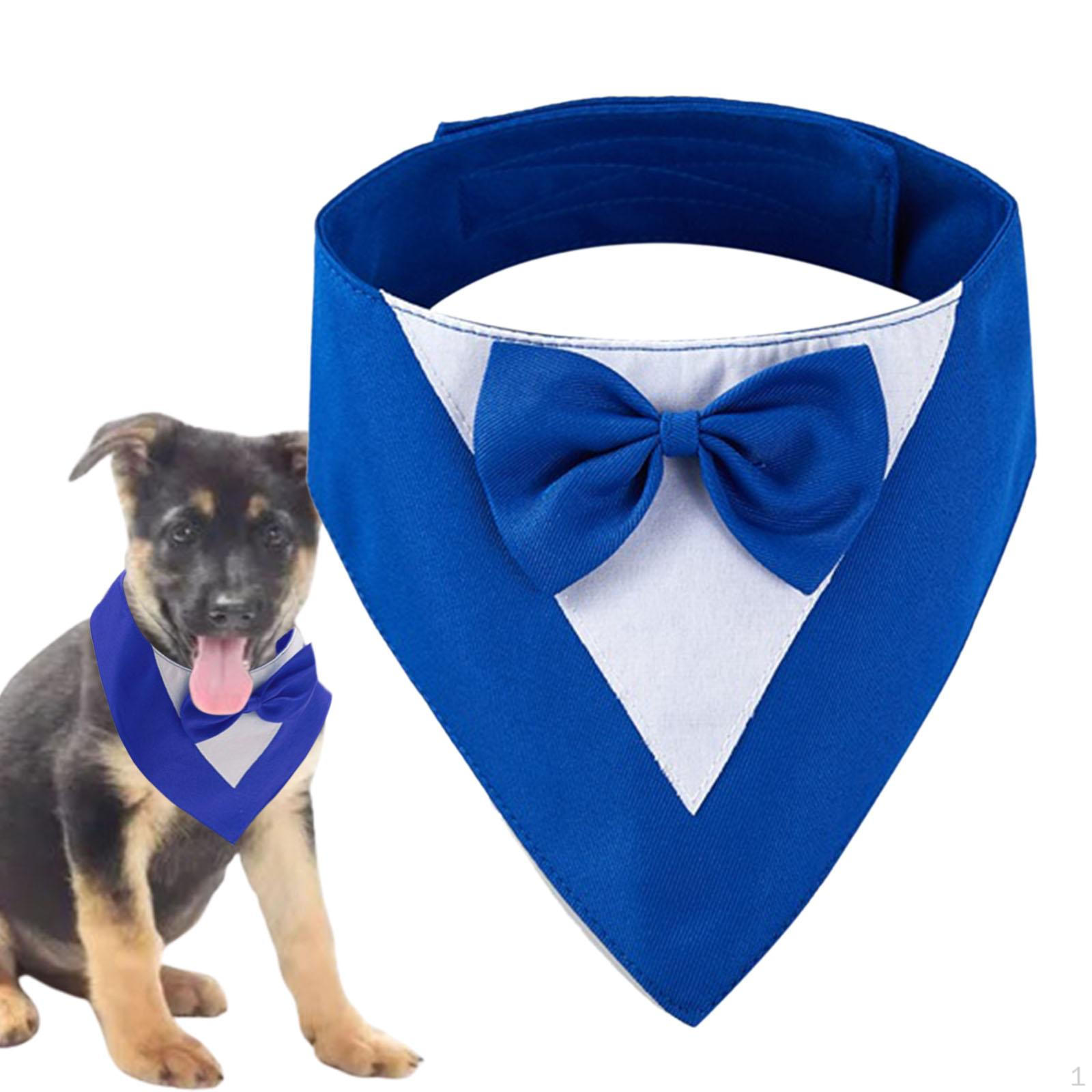 

Бандана для собак, регулируемый дышащий мягкий шарф для щенков, воротник-смокинг для детей на Пасху синий