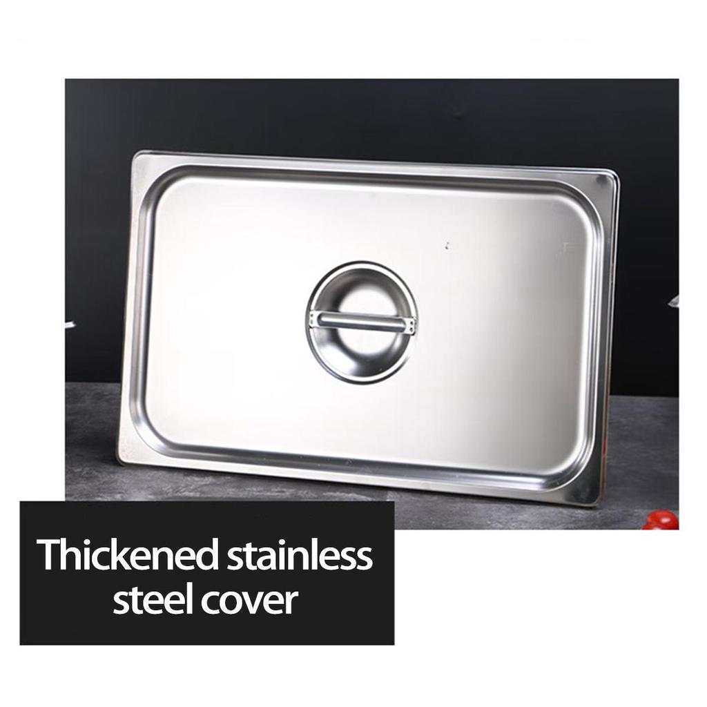 LIJIA FITMENT LJ201 Edelstahl Gastronorm Lebensmittelbehälter mit Deckel