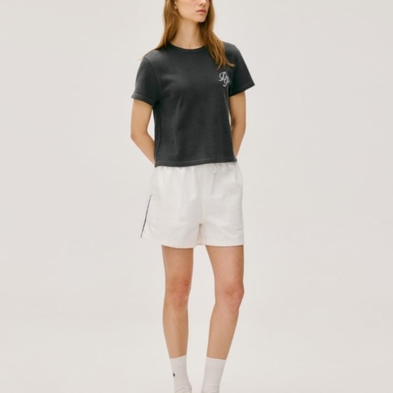 DEPOUND Mercerized Cotton Logo Socks - Ivory