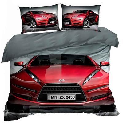 3D Cotton Satin Bedding 160X200Cm Car