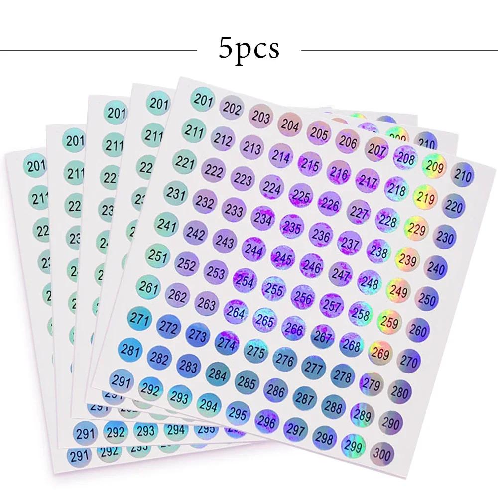 5 ks nálepka s číslem štítek lak na nehty barva gel lak lepidlo láhev rtěnky tipy na nehty zobrazení značky číslování nástroj na manikúru