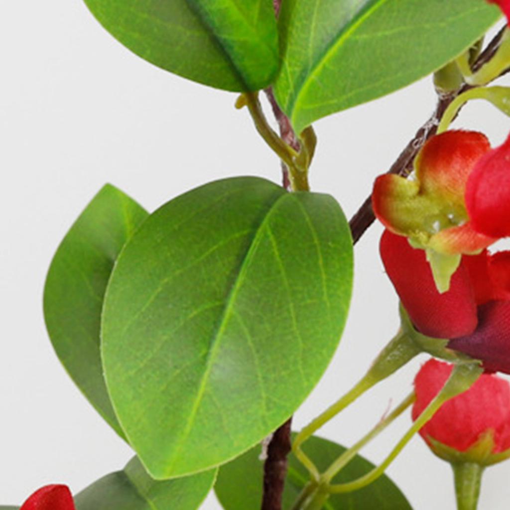 Hydrangea Simulation Flower Long Lasting Artificial Hydrangea Flower Decoration for Home Red