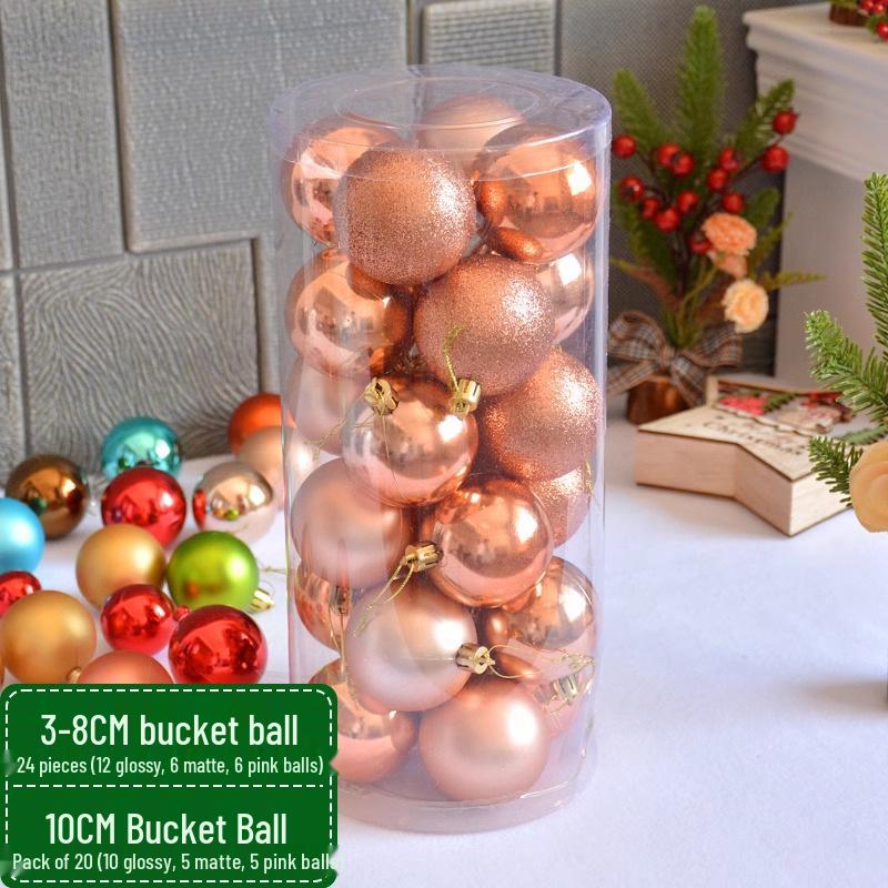 5cm Christmas Ornament Set: Electroplated Plastic Hanging Balls