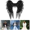 Detailed Feather Accent Costume Wing Black White Option Professional Accessory For Cosplay Roleplay Event
