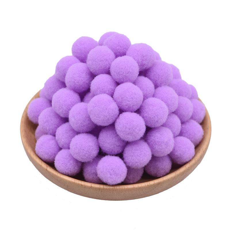 100Pcs 15-25mm Colorful Pompoms DIY Dolls Garment Handmade Material Soft Fluffy Pom Poms Ball For DIY Kids Toys Accessories