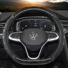 Auto Potah volantu ve tvaru D pro VW Golf 7 8 Polo 2014- Scirocco Jetta 6 2017- Santana 2016- Tiguan 2015-