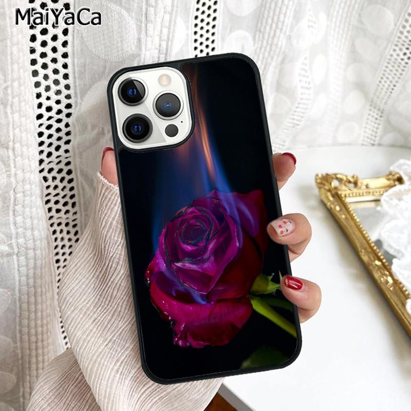 Burning Love Rose Phone Case Cover For iPhone 17 Air 16 15 6s plus 11 12 13 14 pro max shell coque