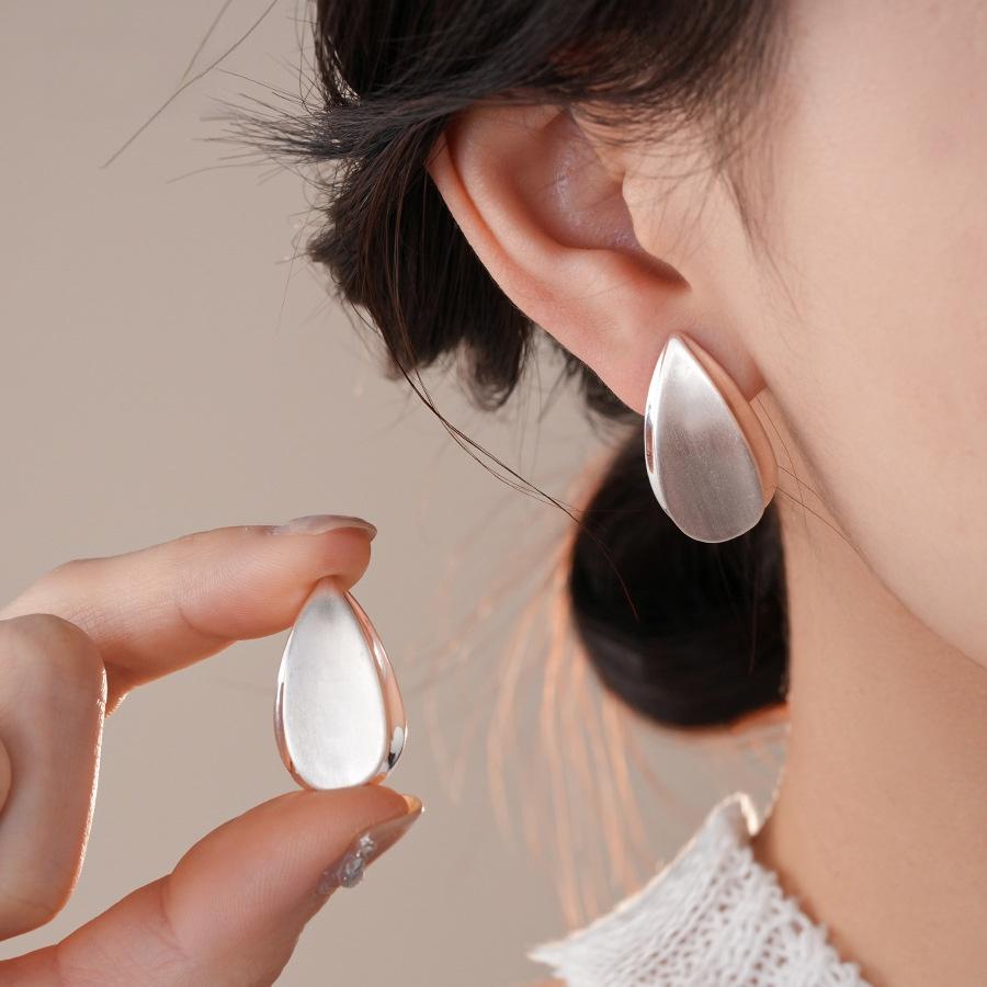 Brushed Teardrop Earrings