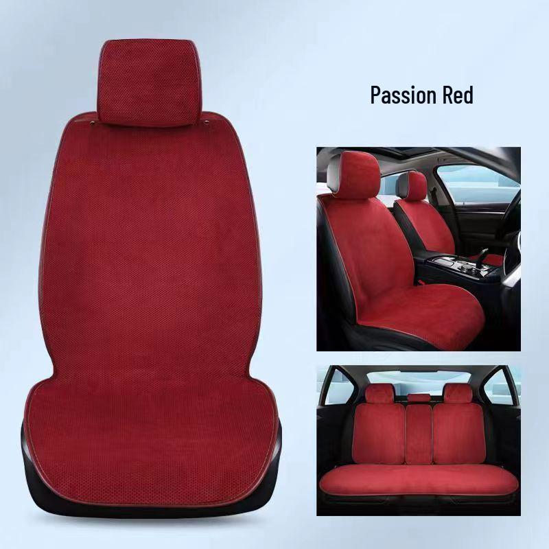 

Universal Car Seat Cushion - Large Corn Velvet, Breathable, High-Grade, for All Seasons, Super Thin Fit for Five-Seat Vehicles Full Car Five-Seat Version
