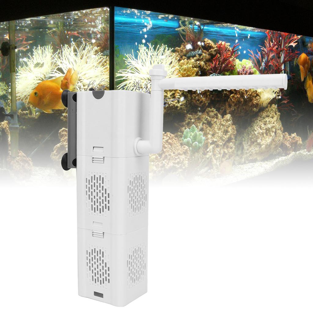 Aquarium Internal Filter Large Capacity Filter Box Rate and Direction Adjustable Submersible Aq