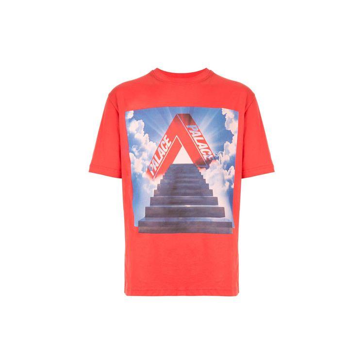

Palace Creative Print Crew Neck Short Sleeve T-Shirt Men Tops Red P16TS137 L