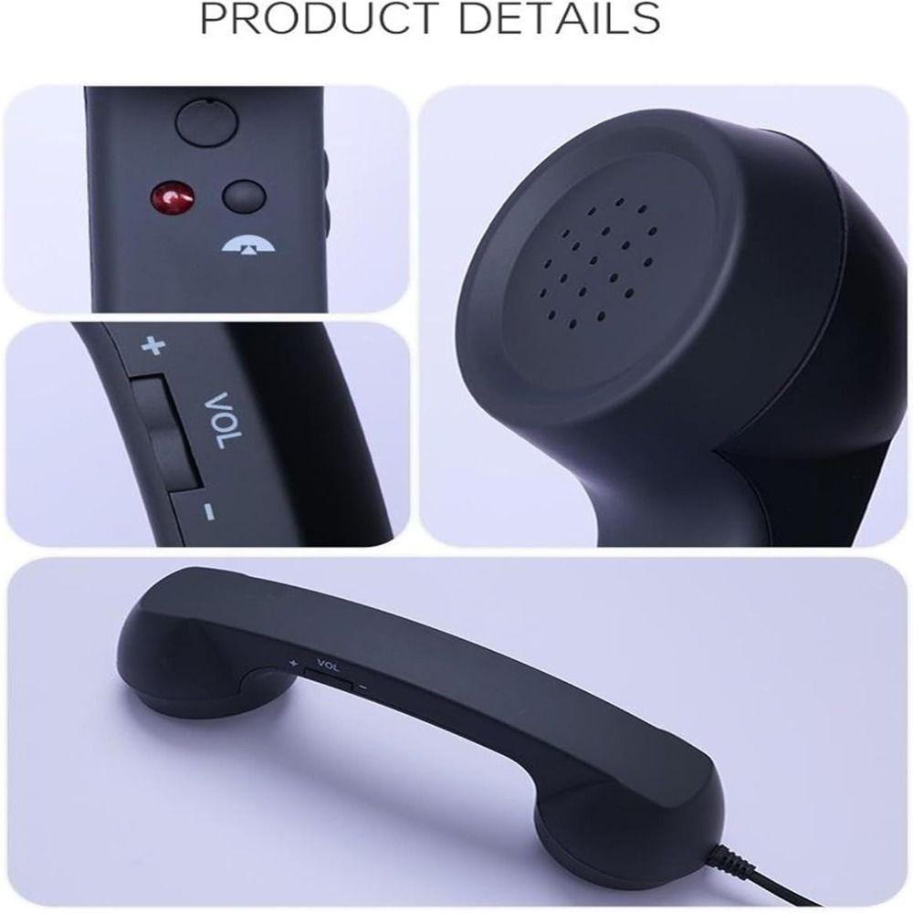 Telephone Style Phone Handset with Microphone Handheld Cell Phone Receiver