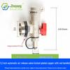Automatic Brass Geothermal Manifold Air Vent and Water Drain Valve for Underfloor Heating, Large Flow, 1-1.2 inch Tailpiece