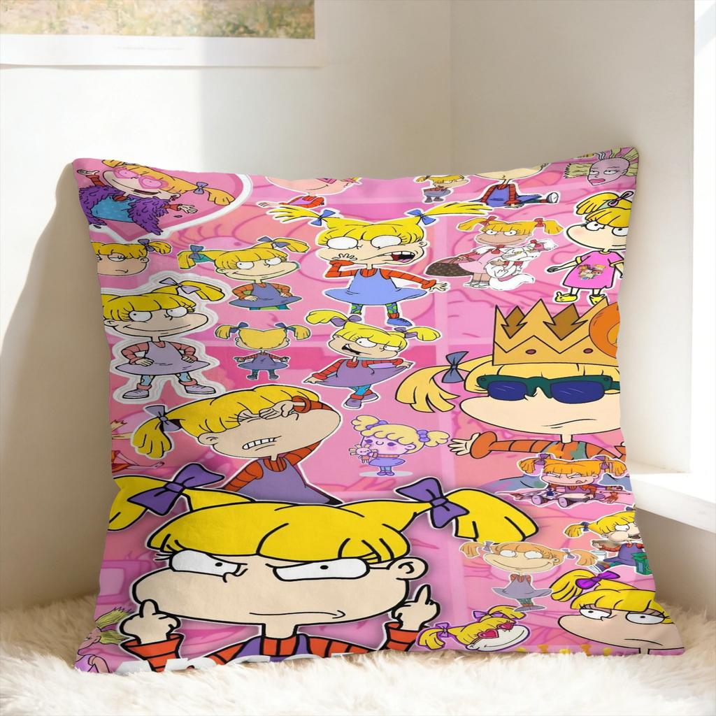 R-Rugrats Angelica Pickles Pillow Cover Novelty Pillow Case For Sofa Home Decoration Design Pillowcases Birthday Gift