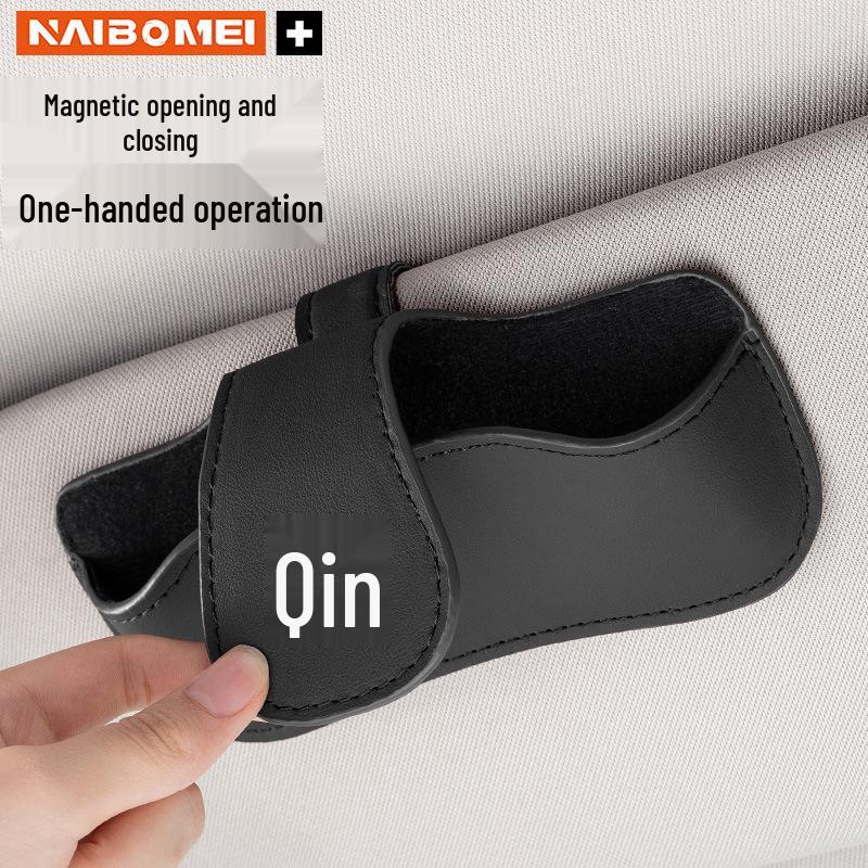 Car Sun Visor Storage Box for Sunglasses & Cards - Compatible with BYD Qin Pro/Plus