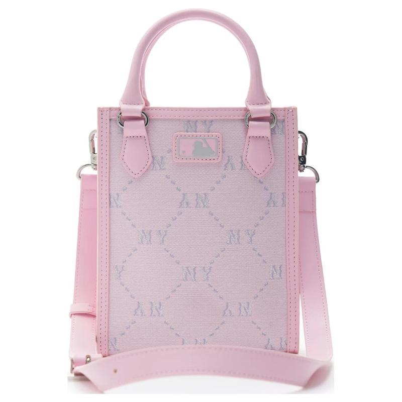 MLB PVC Tote Bag, Shopping Bag, Shoulder Bag, Crossbody Bag, Handbag Mini Women's Pink Casual 7ACRMD34NGP001-50PKL