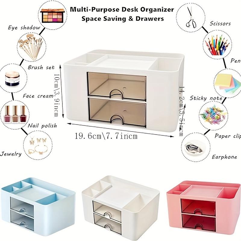 1pc Two-Tone Creative Multi-purpose Stationery Storage Box, Desk Holder For Office Storage