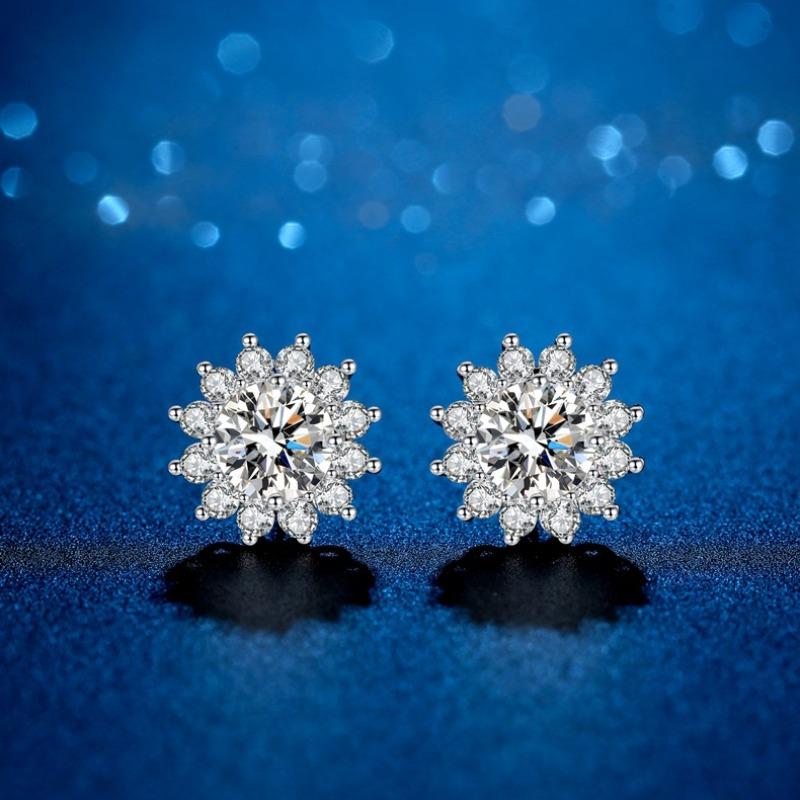 925 Silver Earrings Inlaid Zircon Stone Classics for Women Wedding Jewelry Engagement Fashion High Quality Gifts Party