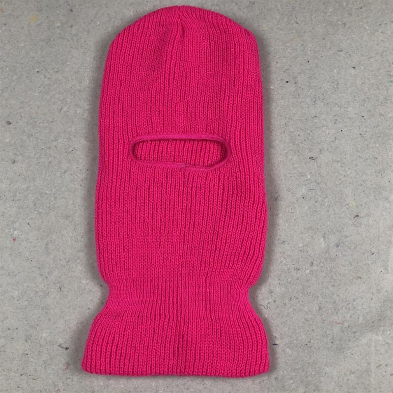 Mehrfarbige Thermomaske Einfarbige Gestrickte Vollgesichtsmaske Outdoor-Aktivitäten