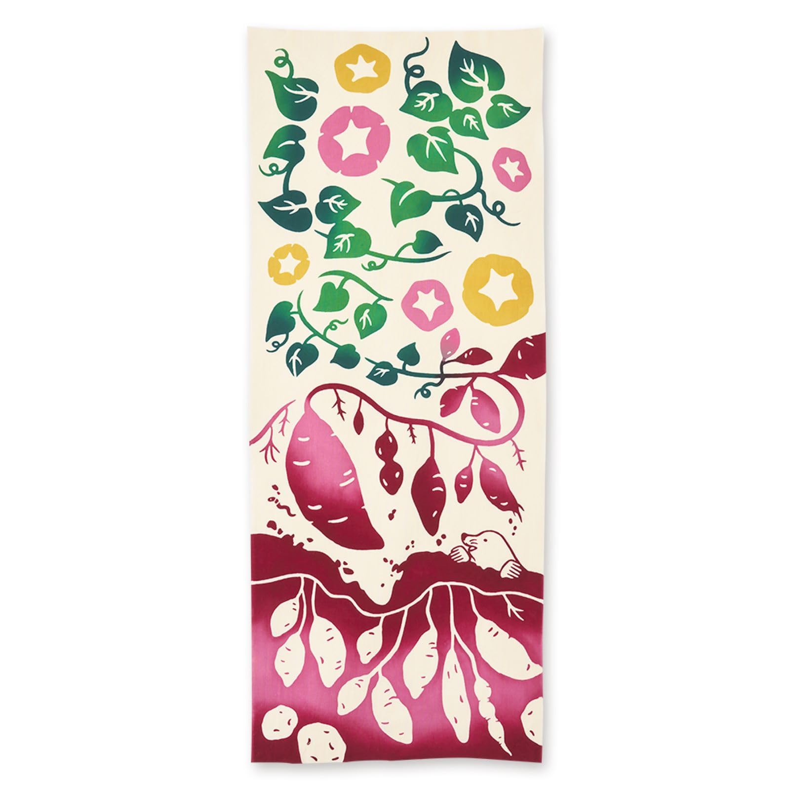 

Miyamoto Towel Kenema Tenugui Hand Sweet Potato Made in 35 x 50225 Towel, Digging, Japan, Beige, Approx. 90cm, бежевый