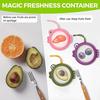 Onion Keeper Avocado Saver Airtight Food Storage Box with Silicone Lid Lemon Stackable Fridge Organizer for Picnic Office