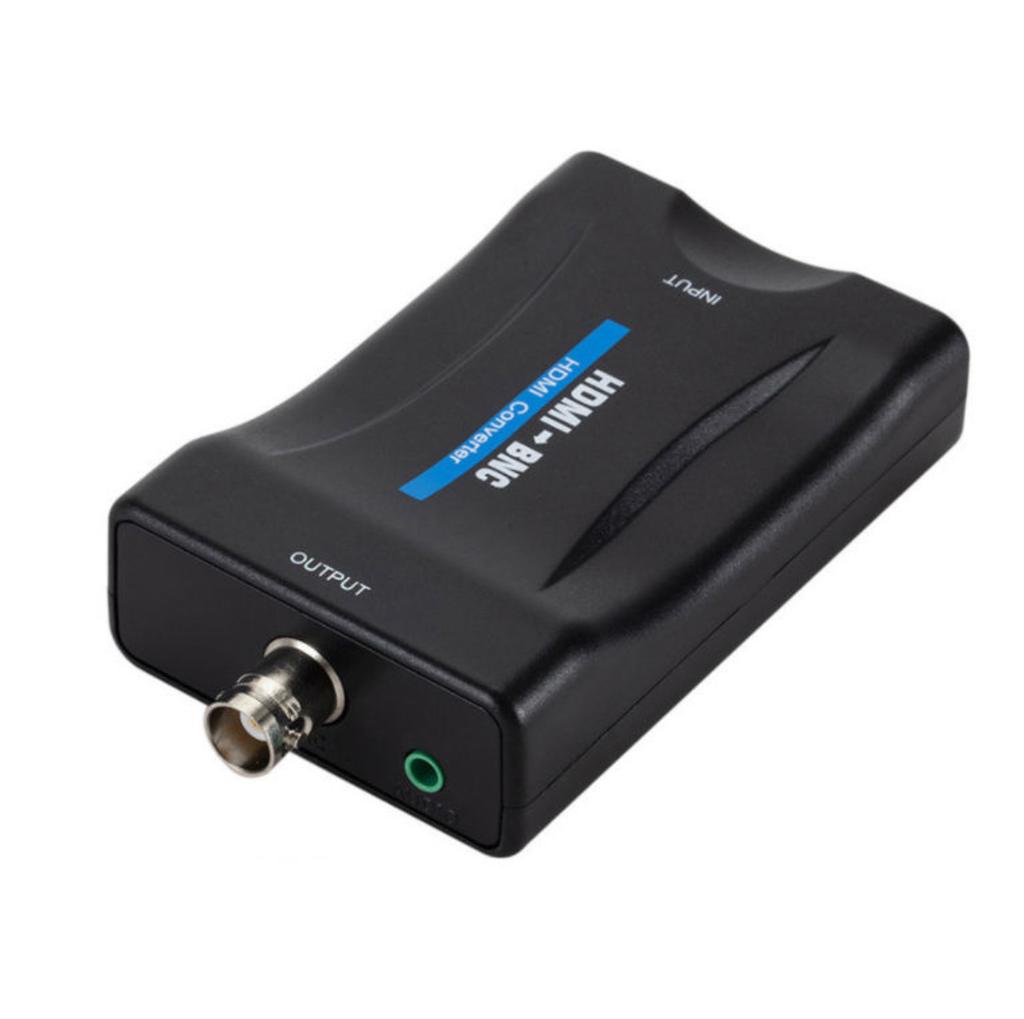 1080P Full HD, Plug and Play, External Power Included Compact BNC to HDM1 Video Audio Adapter Converter