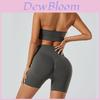 Yoga Outfit Women Seamless High Elastic Shorts Sports Bra Set With Moisture Wicking For Fitness And Running