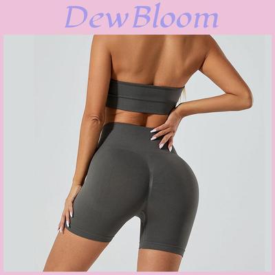 Yoga Outfit Women Seamless High Elastic Shorts Sports Bra Set With Moisture Wicking For Fitness And Running