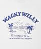WACKY WILLY Beach Graphic Vacation Short Sleeve T-Shirt White