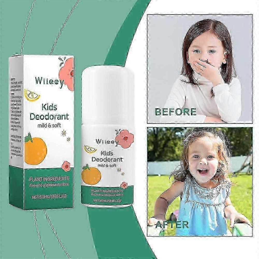 2025 1PCS Natural Deodorant For Kids & Teens Kids Whole Body 50ml Deodorant