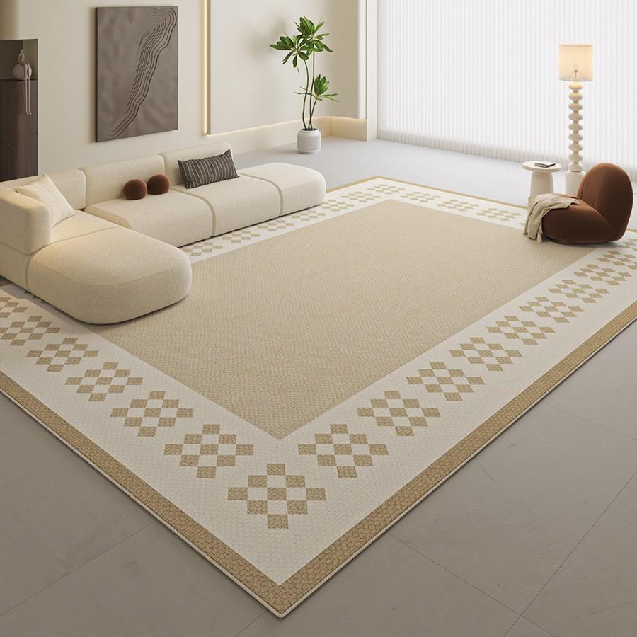 Simple Carpet Living Room Sand Tea Waterproof Large Area Floor Mat Non-Slip Household Bedroom Bedside Good Care Carpet