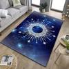 Galactic Sun Rug: Starry Night Sky Design for Futuristic Living Rooms - Modern and Space-Themed Decor Skid resistant carpet