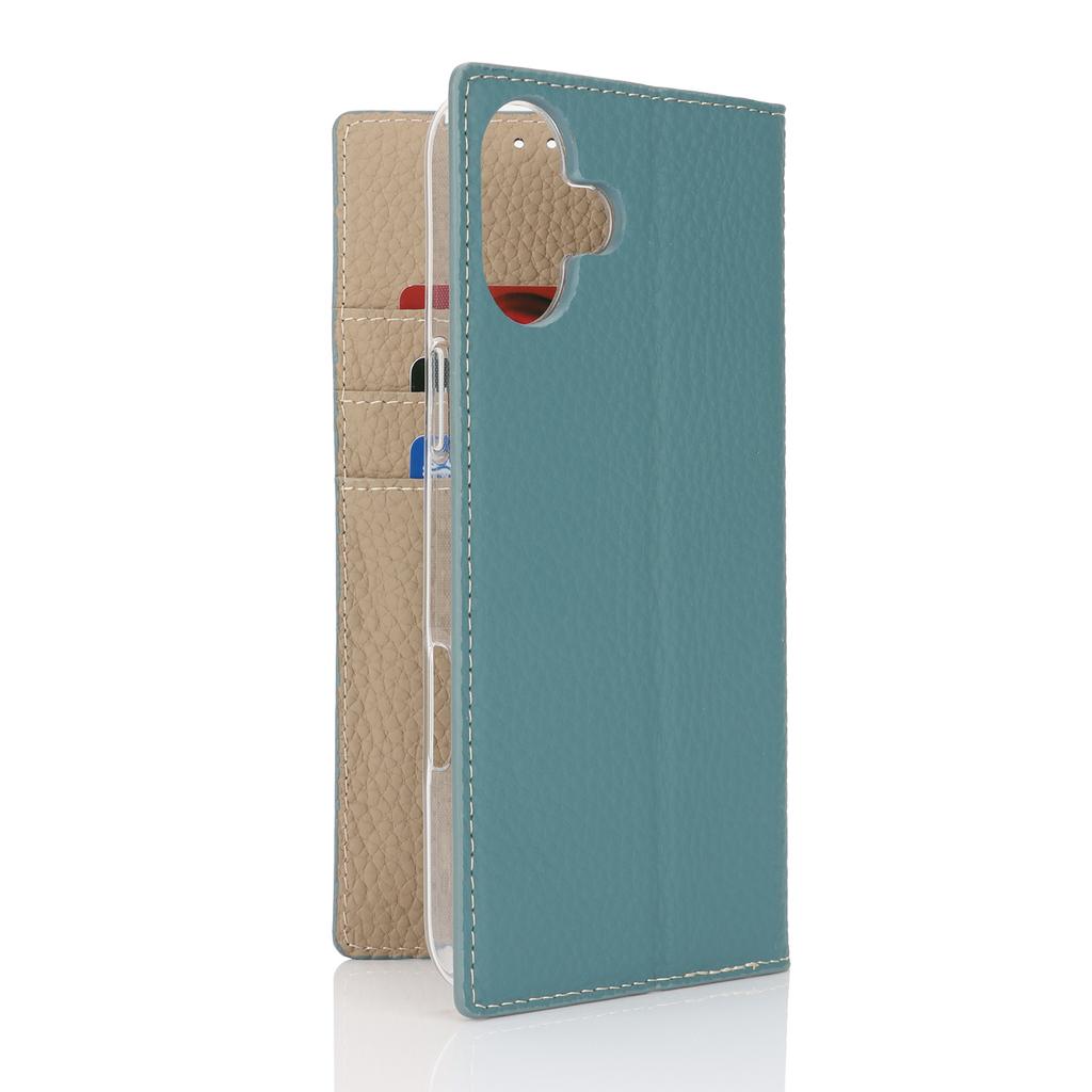 For iPhone 17 Wallet Case Genuine Cow Leather Phone Cover Litchi Texture