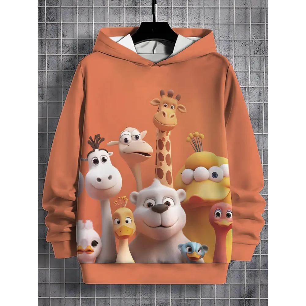 Modische Herren-Kapuzenpullover mit Grafikdruck Herbstkleidung Cartoons Freizeitkleidung Damen Pullover Oberteile Sweatshirts