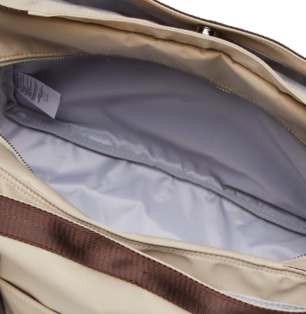 Lee Boston Bag with Lee Logo Silver Foam Lightweight Nylon Diaper Beige Print, Twill, 2-Way Bag/Shoulder Bag,