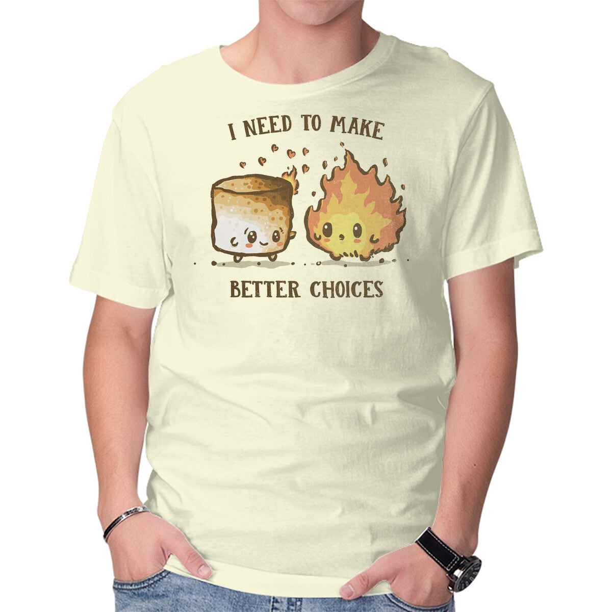 Unisex Crew Neck T-Shirt I Need To Make Better Choices Graphic Short Sleeve Casual Tee XXL