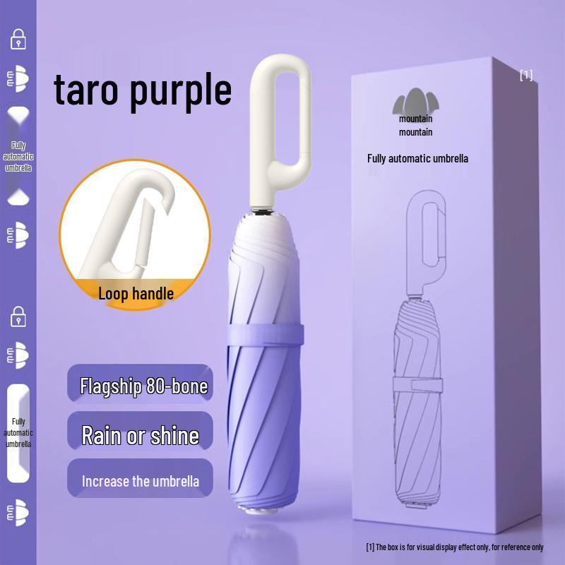 Compact Dual-Use Automatic Umbrella for Sun & UV Protection - Unisex, Large, Lightweight, Foldable