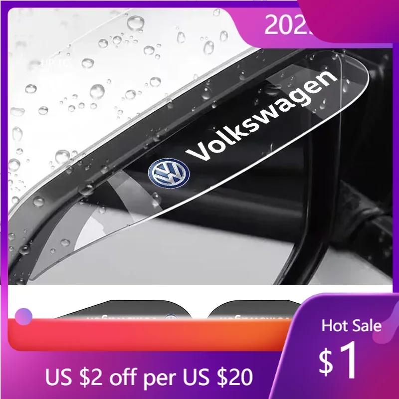 Nuovo Caldo 2025 Nuovo 2 Pezzi Parapioggia Ombrellino Copertura Adesivo per Specchietto Retrovisore Auto per Volkswagen VW Scirocco GOLF MK6 Polo Tigua