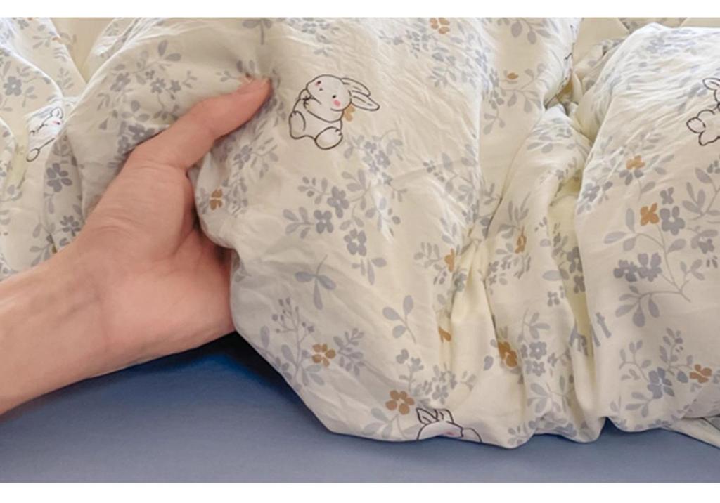 2025 New Style Summer Bedding Set: Double Layer Gauze Bed Sheet & Duvet Cover, Dormitory Four-Piece Set