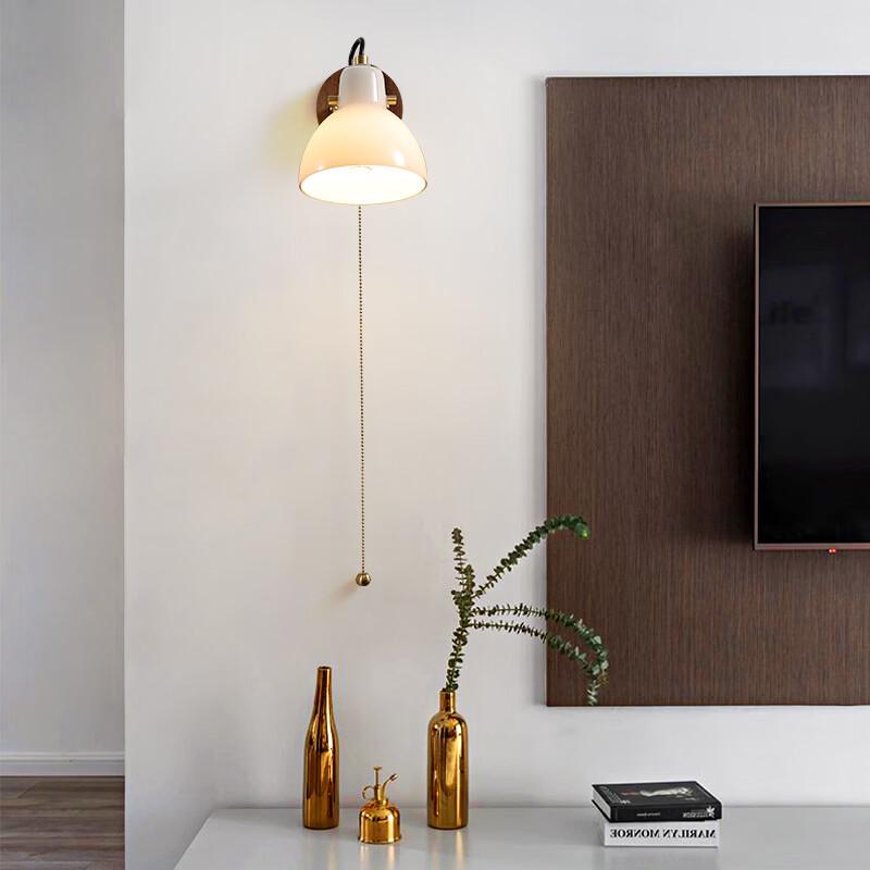 Mengpao LED Walnut Wall Lamp