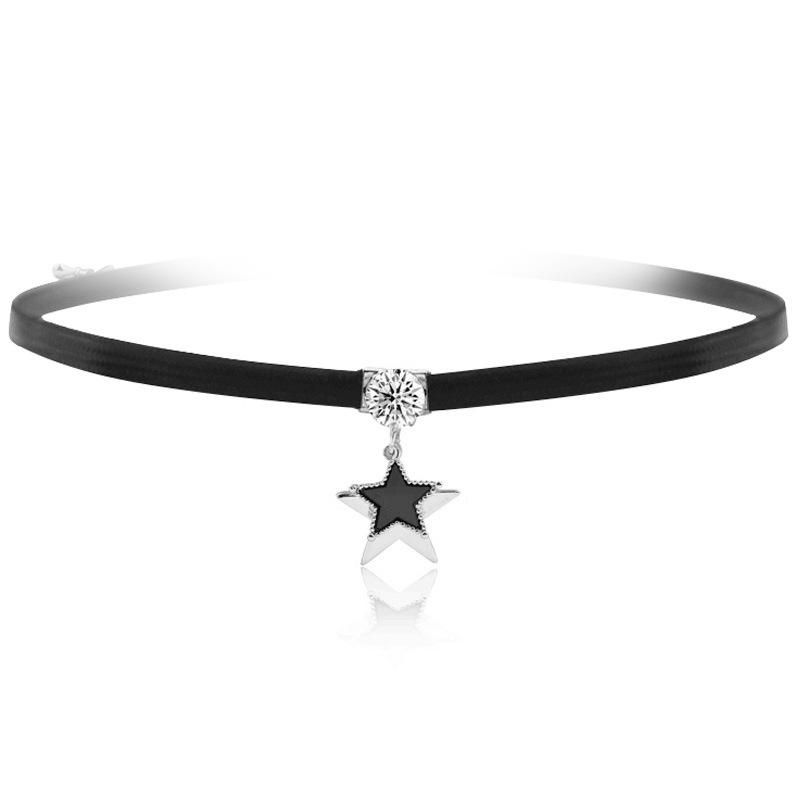 Choker, šperk na krk, řetízek na krk, krátký řetízek na klíční kost, náhrdelník, jednoduchá korejská verze pro ženy, univerzální límec, řemínek na krk.