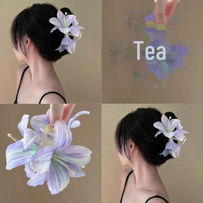 Ghost Purple Lily Hair Clip: Elegant and Charming Temperament Hair Accessory for Women.