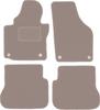 Beige Velour Floor Mats For: Volkswagen Caddy 2K 2FL Minivan (2013-)