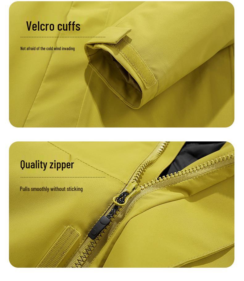 Op maat Gemaakte Winddichte en Waterdichte Heren 3-in-1 Outdoor Jas met Logo Bedrukking voor Bedrijfs- en Teamkleding