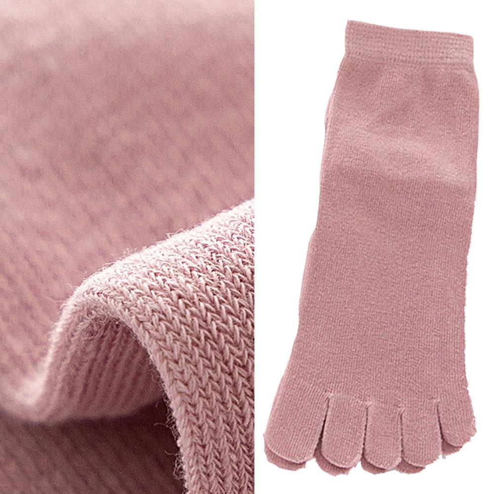 Chaussettes d'orteils en coton de couleur unie gris noir mi-mollet chaussettes pour femmes automne hiver chaud respirant chaussettes à cinq doigts